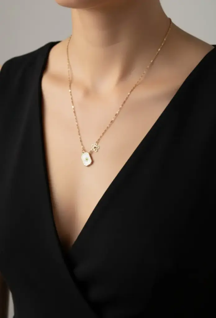 Zirconia Star Pendant With Flower