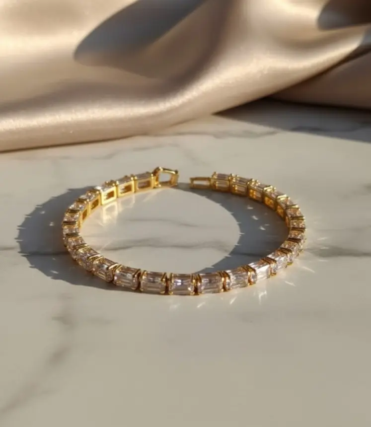 Luxe Galaxy rectangular Tennis Bracelet