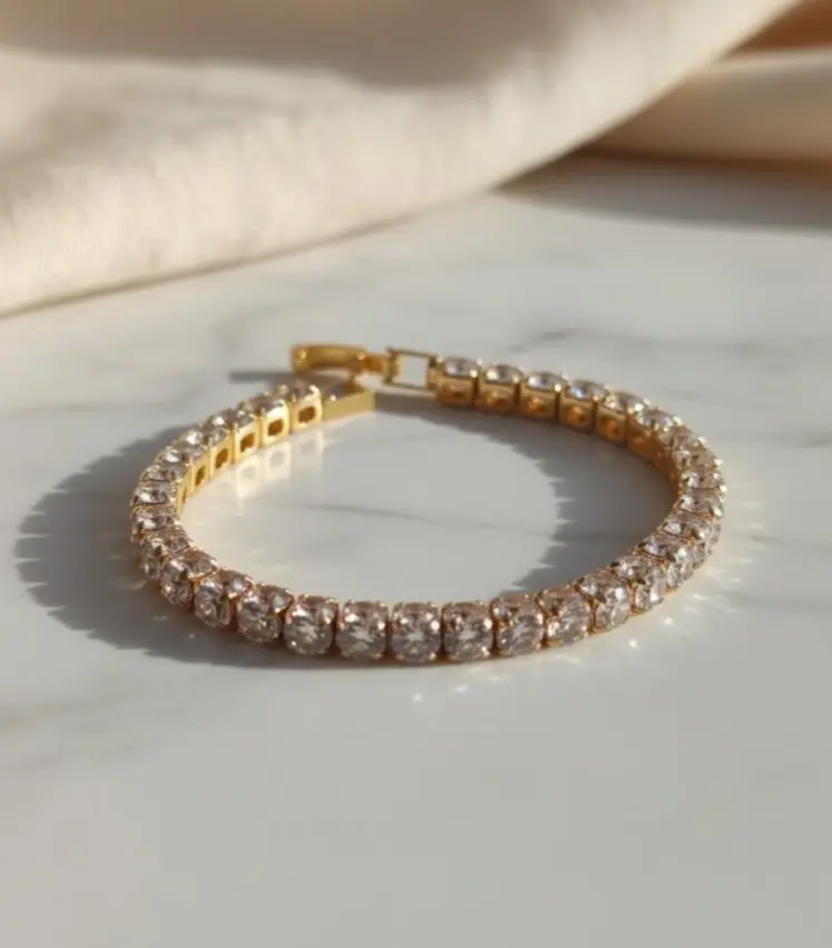 Luxe Round diamond Tennis Bracelet