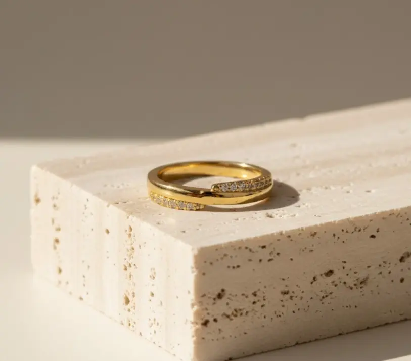 Luxe Golden Harmony Band Ring