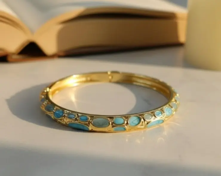 Blue & Golden meenakari bangle bracelet