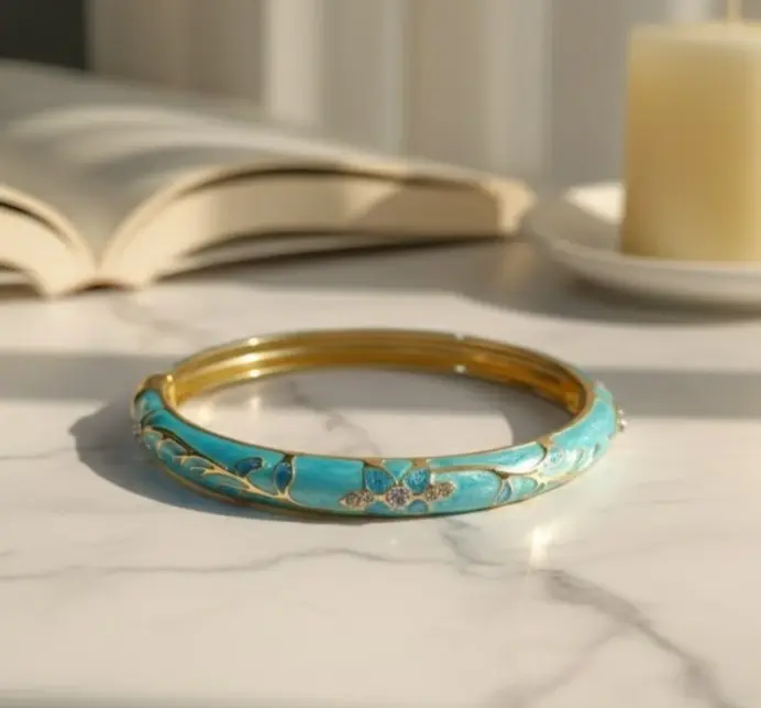 Light Blue meenakari bangle bracelet