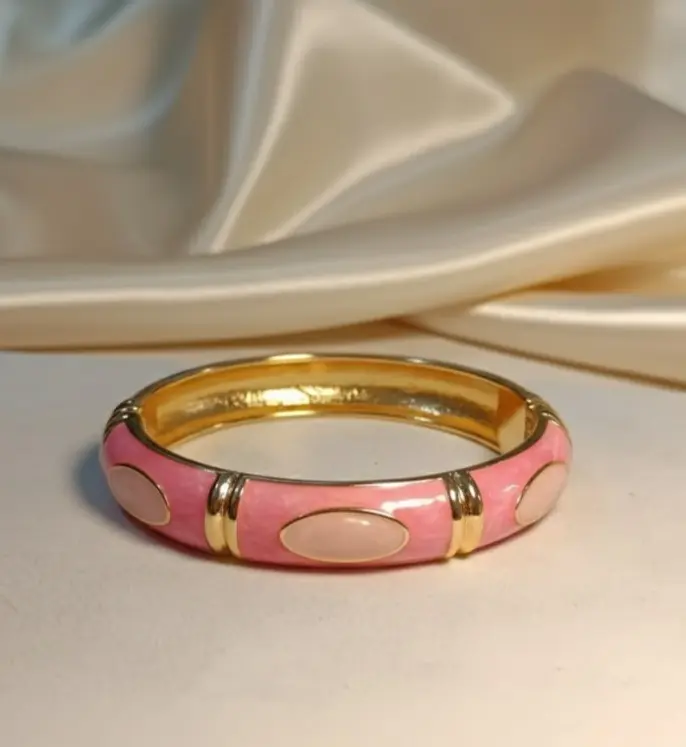 Pink Broad bangle bracelet