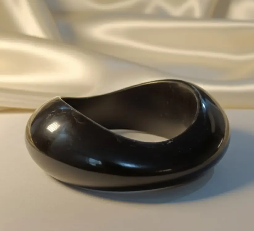 Acrylic Black Bangle