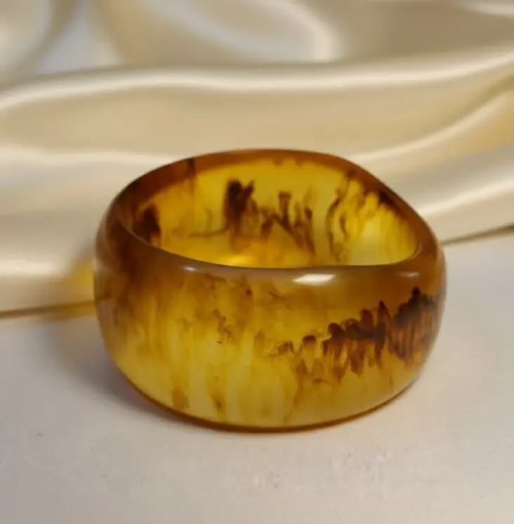 Yellow Resin bangle