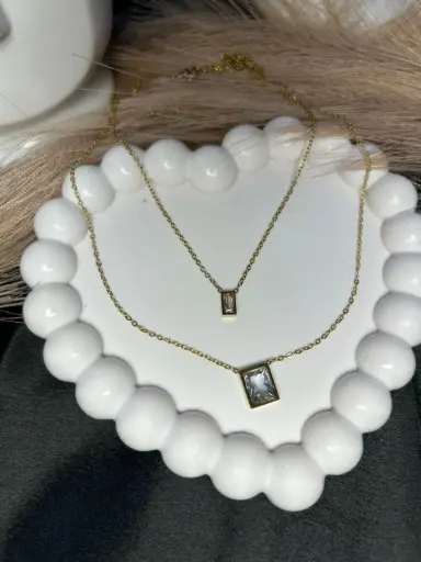 Royal Double Layered Crystal Chain