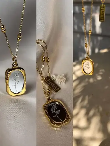Rose Encraved Pendant