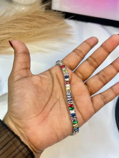 Luxe Prism Rectangular Tennis Bracelet