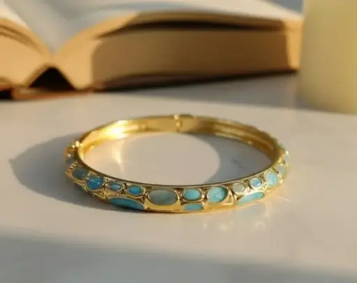 Blue & Golden meenakari bangle bracelet