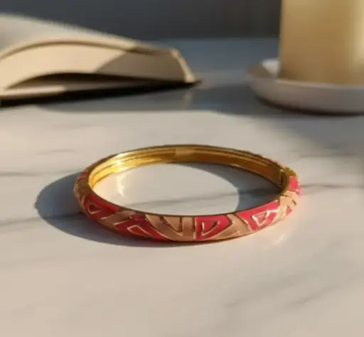 Pink & Light Pink meenakari bangle bracelet