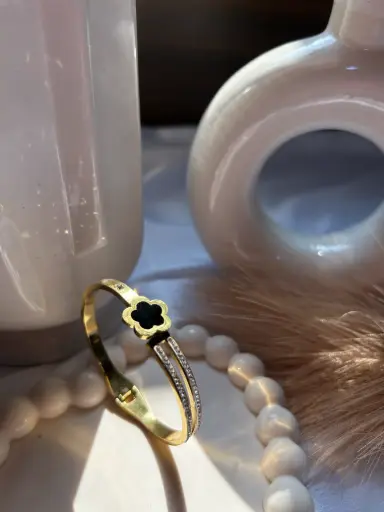 [Bracelet-1] Noir Fleur